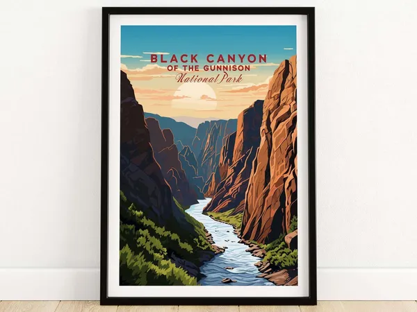 Black Canyon Of The Gunnison Travel Poster, Art Print