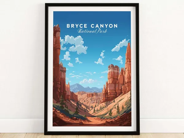 Bryce Canyon Travel Poster Art Print