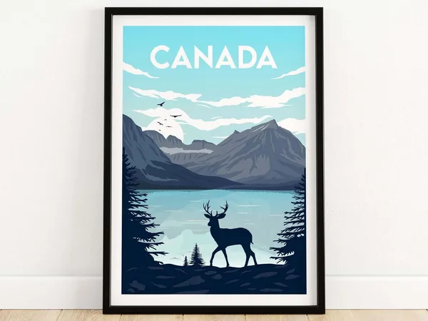 Canada Minimalist Travel Poster, Art Print