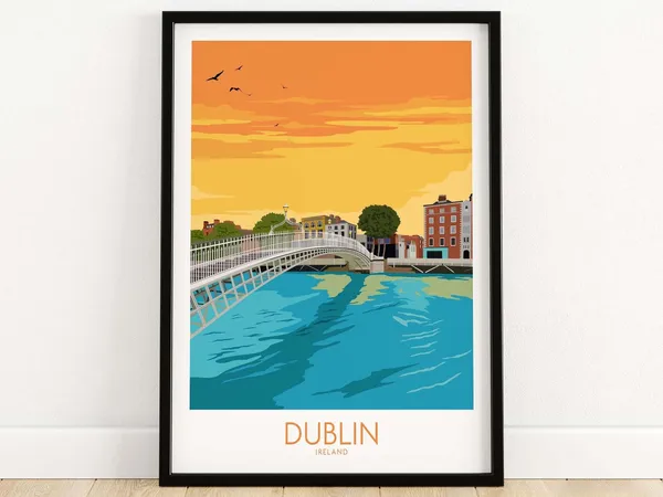 Dublin Ireland Travel Poster