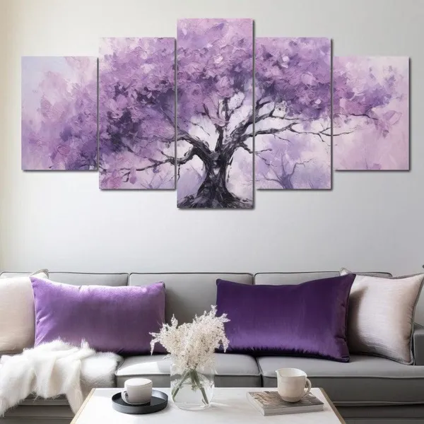 Blossoming Tree Monochrome Art Print, Contemporary