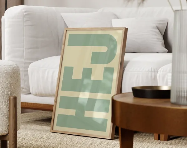 Hej Typography Scandinavian Style Retro Wall Art Print