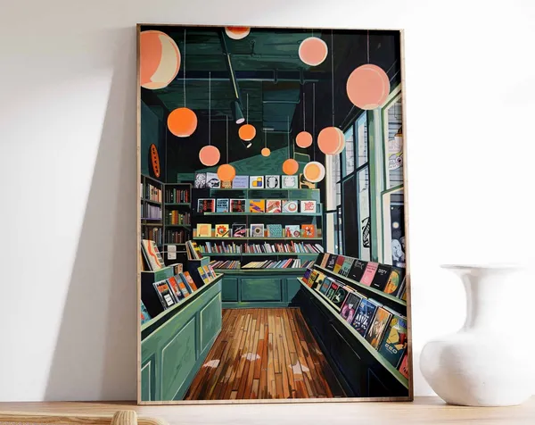 Retro Vinyl Record Store, Vintage Music Poster