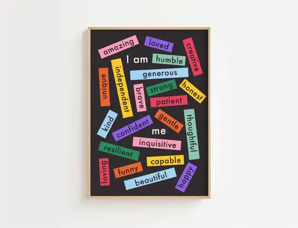 Bright Words Affirmation Print for Kids and Teens