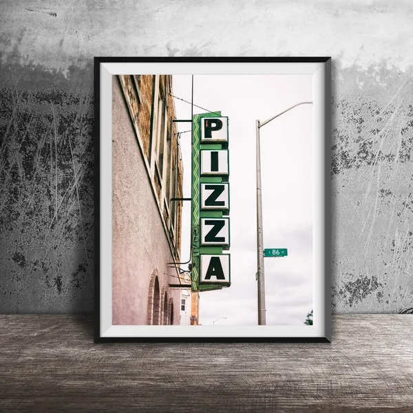 Pizza Photography Art Print, Italian Kitchen Decor