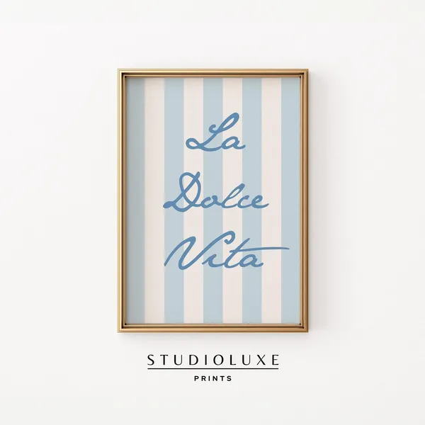La Dolce Vita Beachy Coastal Minimalist Art Print