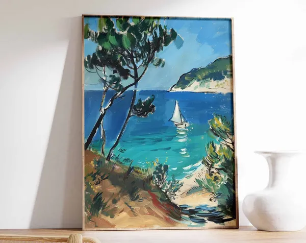 Sailing Poster, Nautical Bathroom Decor Art Print