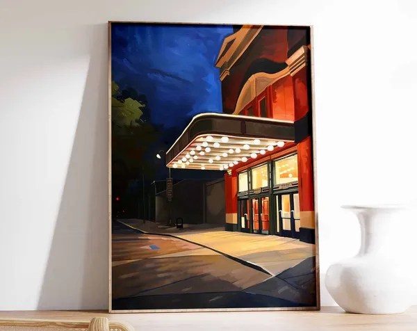 Vintage Movie Theatre Nostalgic Art Poster