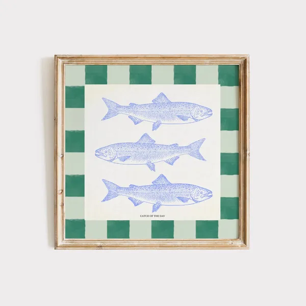 Catch Of The Day Kitchen Living Room Poster