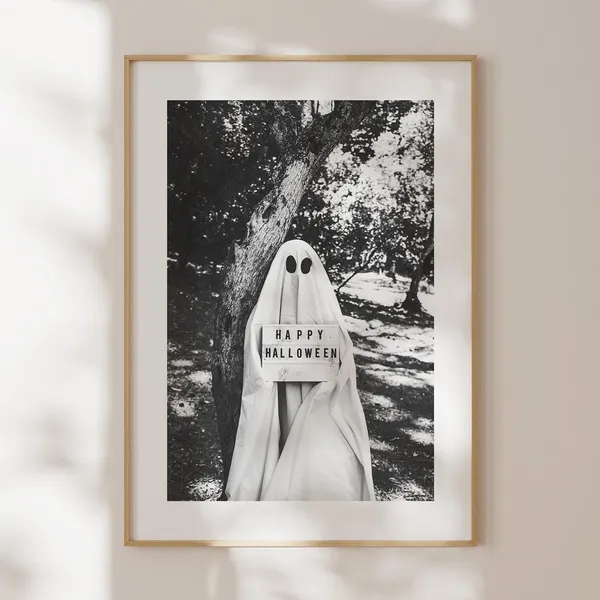 Halloween Ghost Print, Spooky Halloween Decor