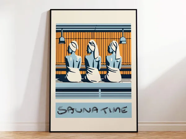 Three Women in the Sauna Pop Art Print