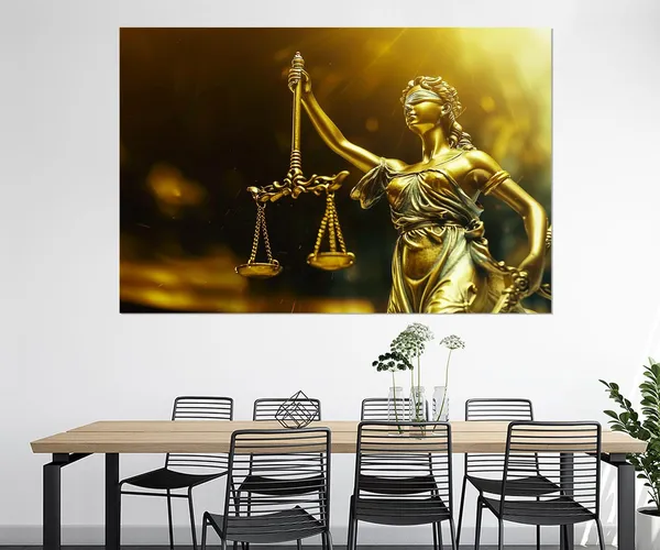 Lady Justice Wall Art Print, Lawyer Office Decor