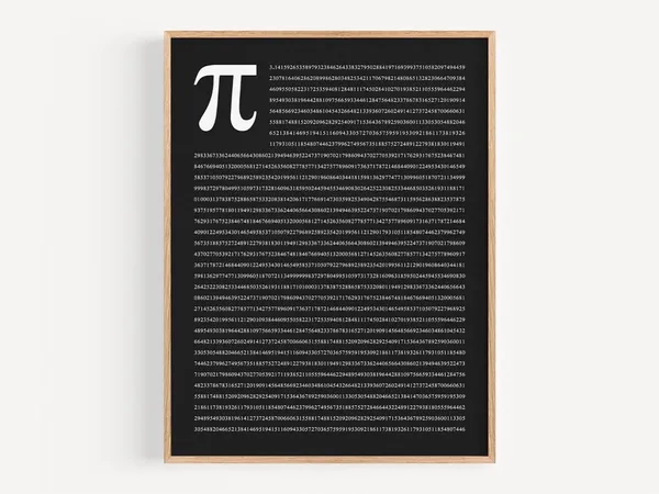 Pi Value Mathematics Exact Decimal Value Art Print