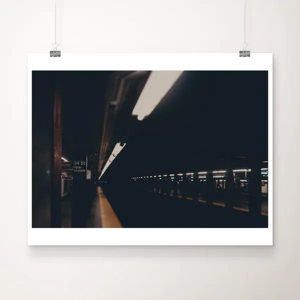 Penn Station Subway Photograph, Manhattan Travel Poster