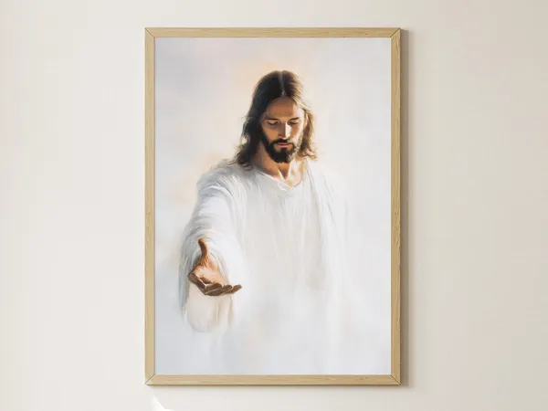 Jesus Portrait Christian Art Print, Catholic LDS