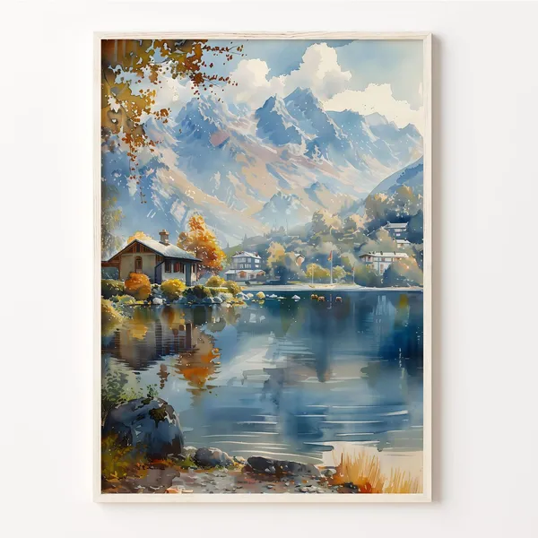 Coniston Watercolor Art Print, Home Decoration