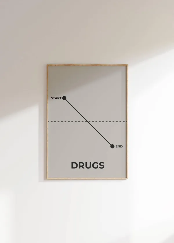 Anti Drug Awareness Minimalist Motivational Poster