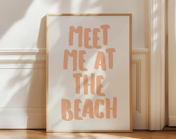 Meet Me At The Beach Ocean Aesthetic Poster