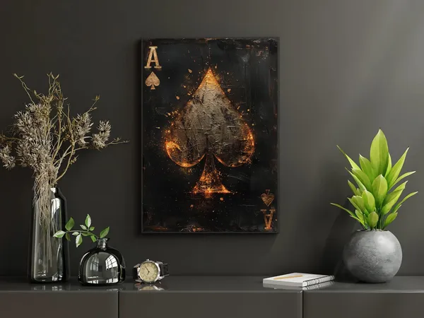 Man Cave Wall Art, Bar Poker Gift For Him
