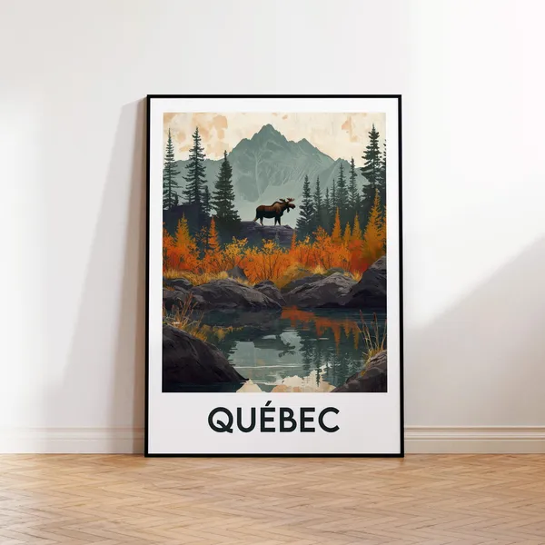 Canada Vintage Travel Poster, Customizable Art Print
