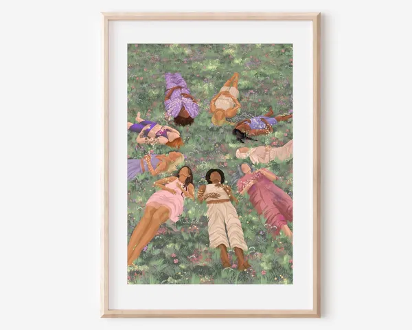 Universal Connection Boho Friendship Art Print