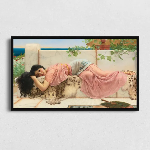 Bored Woman Neoclassical Portrait Art Print