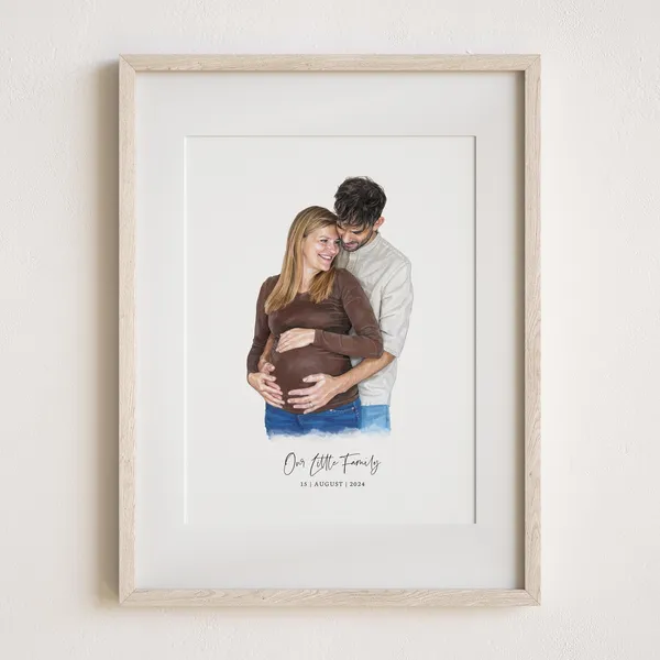 Custom Couple Portrait, Hand-Drawn Portrait Art Print