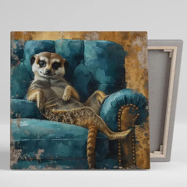 Meerkat Whimsical Bohemian Glam Wall Art Print
