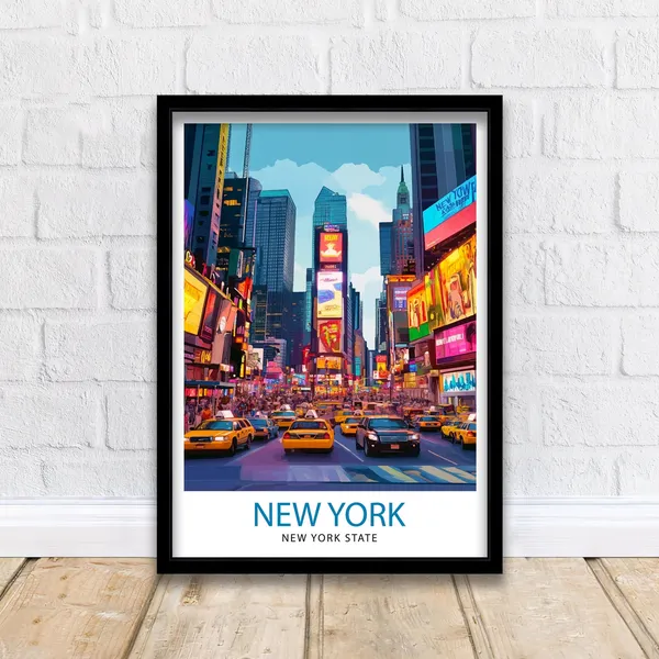 New York City Travel Poster, Urban Wall Decor
