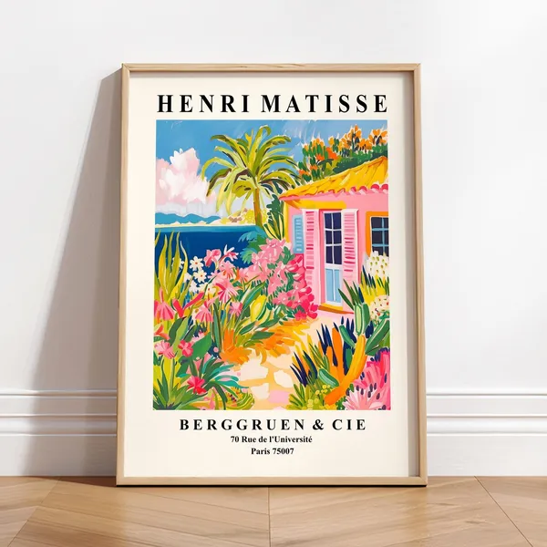 Beach House Decor Mid-Century Matisse Art Print