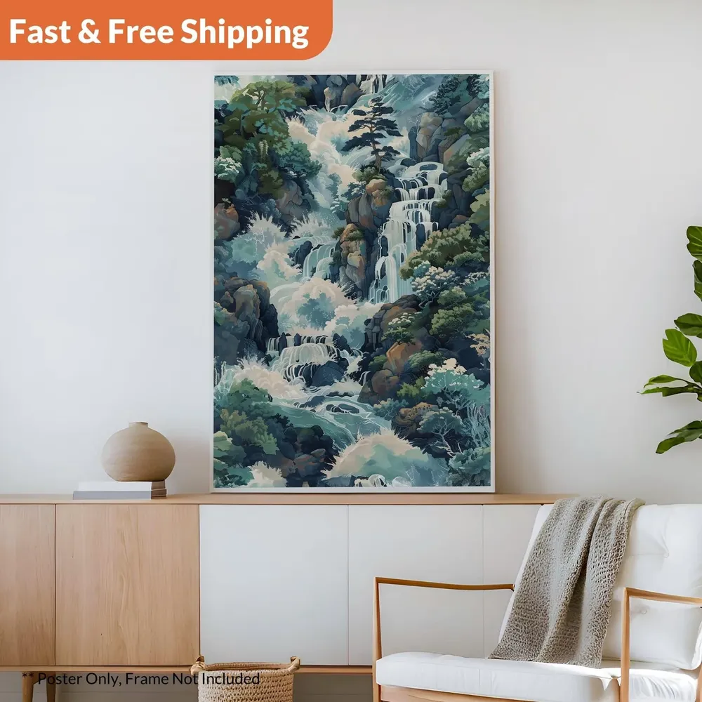 Ukiyo Hokusai Classic Landscape Art Print - Image 2