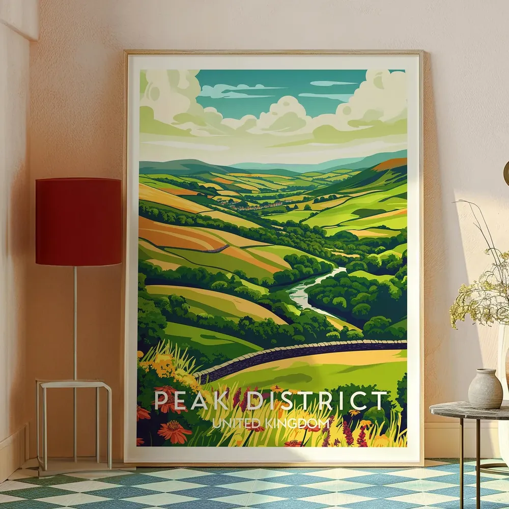 Peak District National Park Travel Poster, England - Image 2