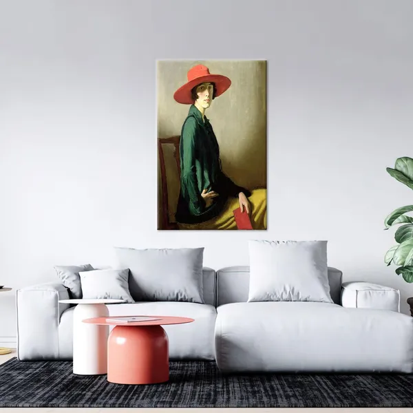 Lady With Red Hat Art Print, William Strang