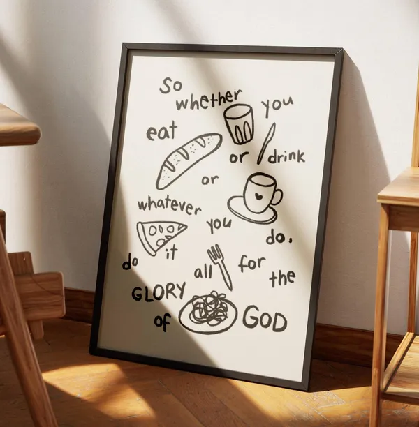 Glory of God Christian Scripture Art Print