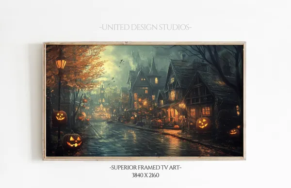 Halloween Town Halloween Art, Spooky Pumpkin Poster