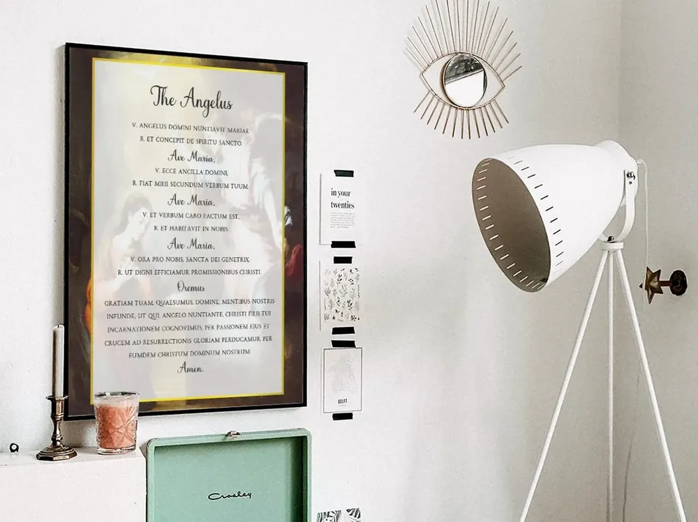 Angelus Prayer Catholic Wall Art Print, Pope Paul VI - Image 3