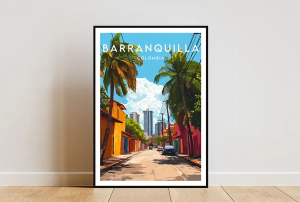 Barranquilla Travel Poster, Colombia South America