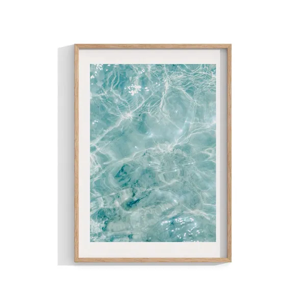 Ostuni Coastal Photography Art Print, Blue Water