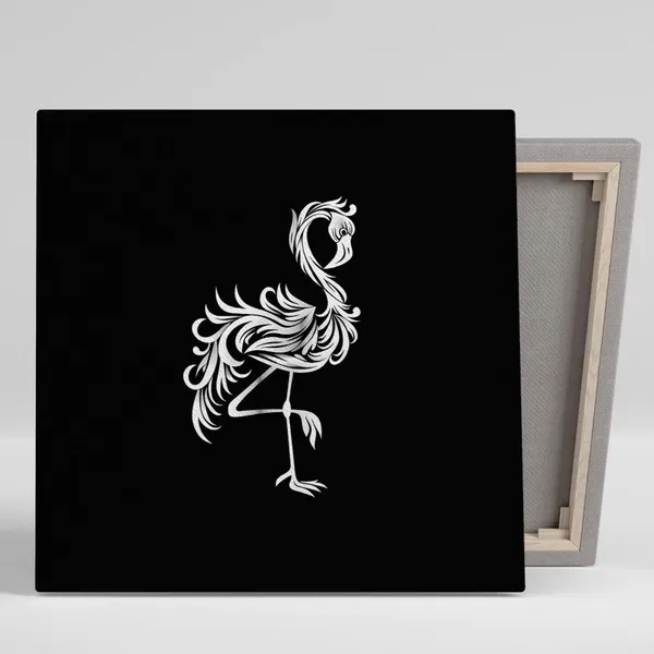 Flamingo Silhouette Minimalist Modern Art Print