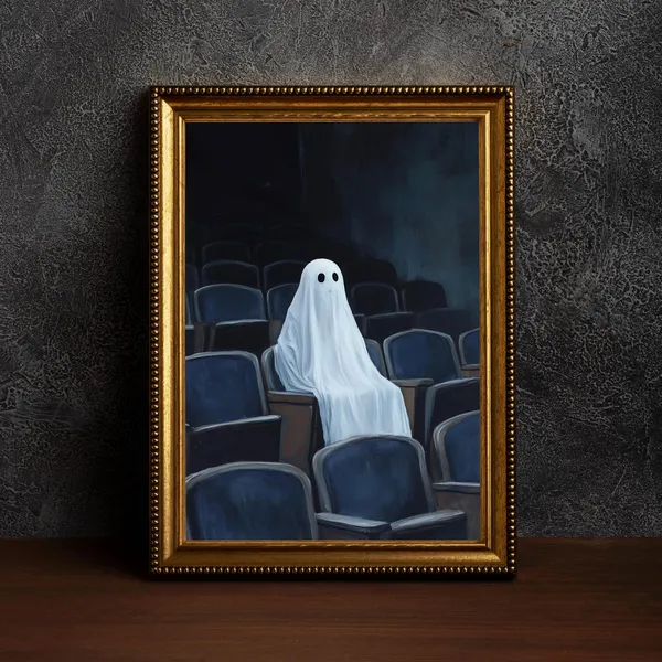 At The Theatre Halloween Gothic Decor Art Print