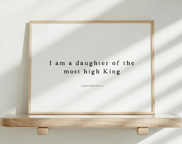 Daughter Of The Most High King Girls Wall Art Print