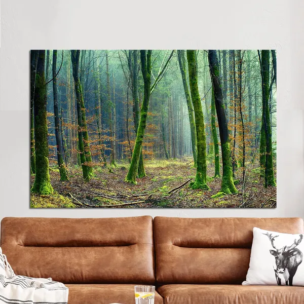 Forest Tree Landscape Art Print, Nature Wall Decor