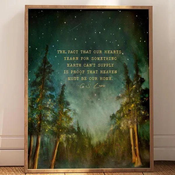 C.S. Lewis Quote Art Print, Christian Wall Art