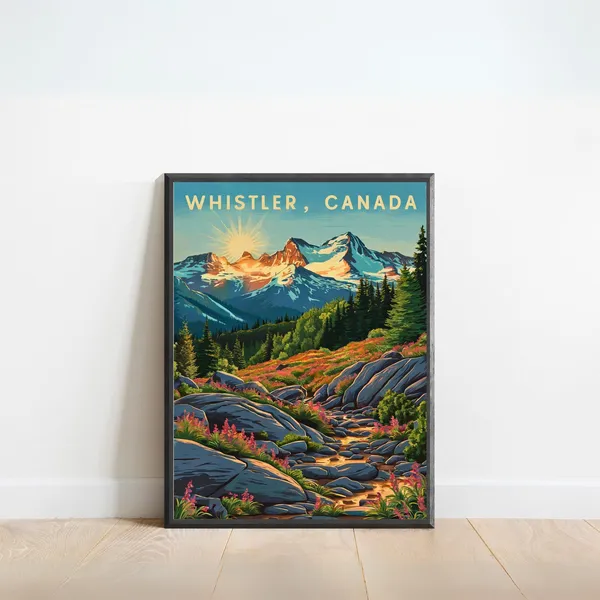 Whistler Vintage Canada Landscape Art Print