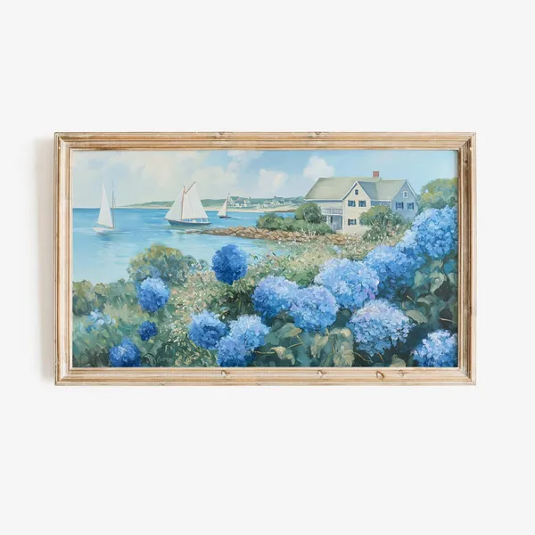 Coastal Beach Artwork Wall Art Print, Granddaughter