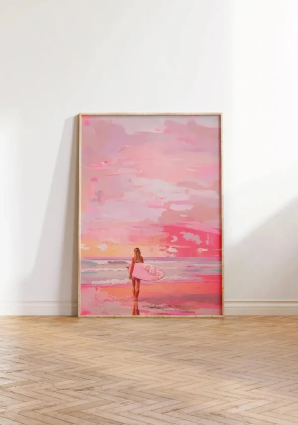 Abstract Coastal Beach Painting Poster Print