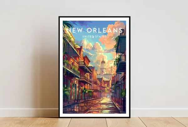 New Orleans Travel Wall Art Print