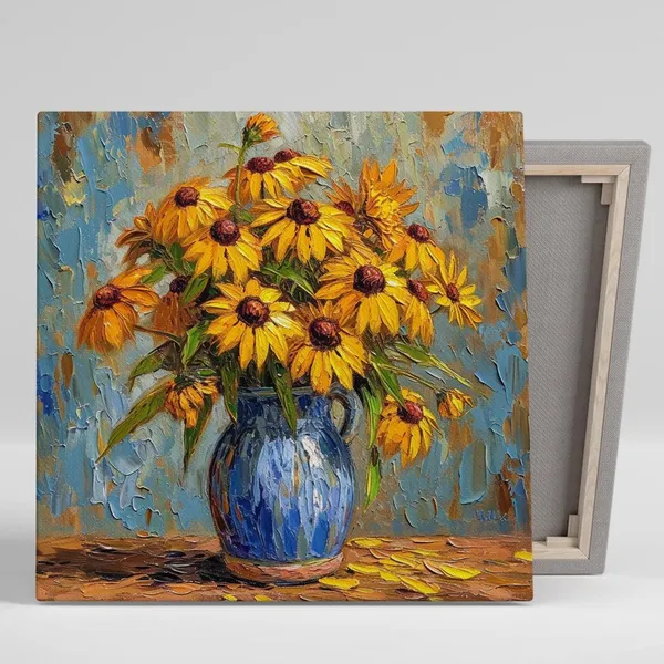 Sunflower Impressionism Floral Wall Art Print