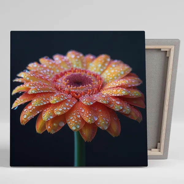 Gerbera Dewdrop Radiance Floral Still Life Art Print