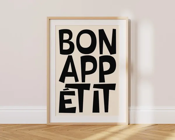Bon Appetit Mid-Century Kitchen Art Print